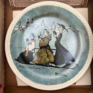 Norman Rockwell “When in Rome” Plate